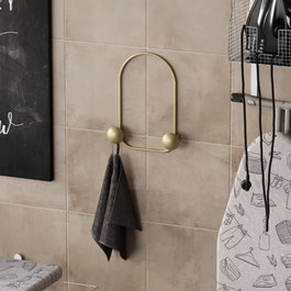 Wallity Frog-A Gancho de pared metálico Dorado